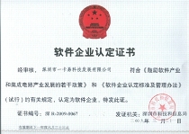 软件企业认定证书